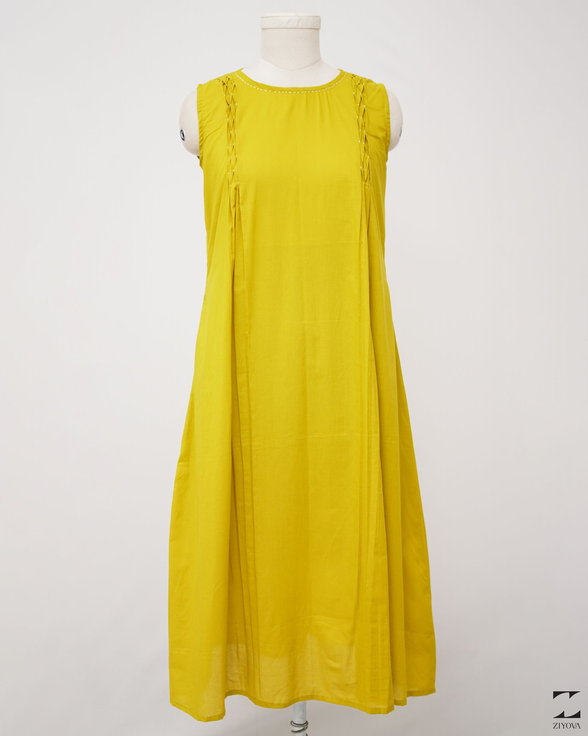 Yellow smock dress