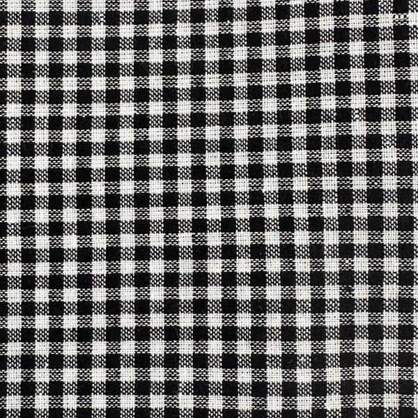 Black and white check fabric
