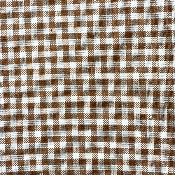 Brown check fabric